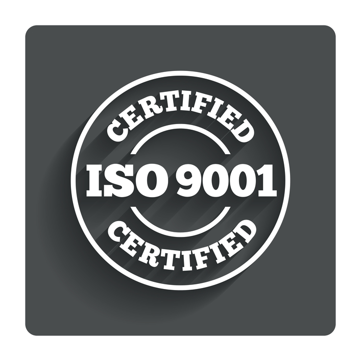 ISO-9001-ícone-do-Selo-de-certificação.-Botão-plano-cinzento-com-sombra.-vetor